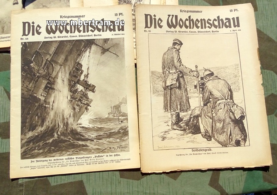 Die Wochenschau- 13 Hefte, 1. Weltkrieg