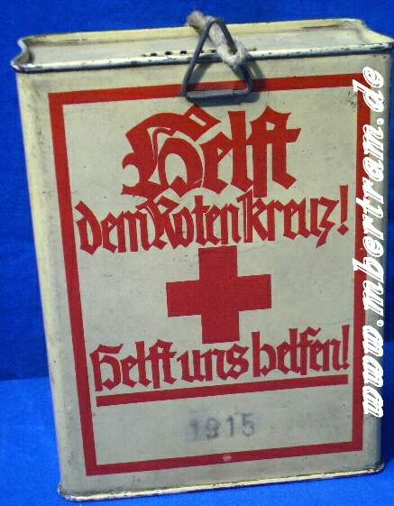 Deutsches Rotes Kreuz Sammelbüchse " 1915" Farbe 98 %