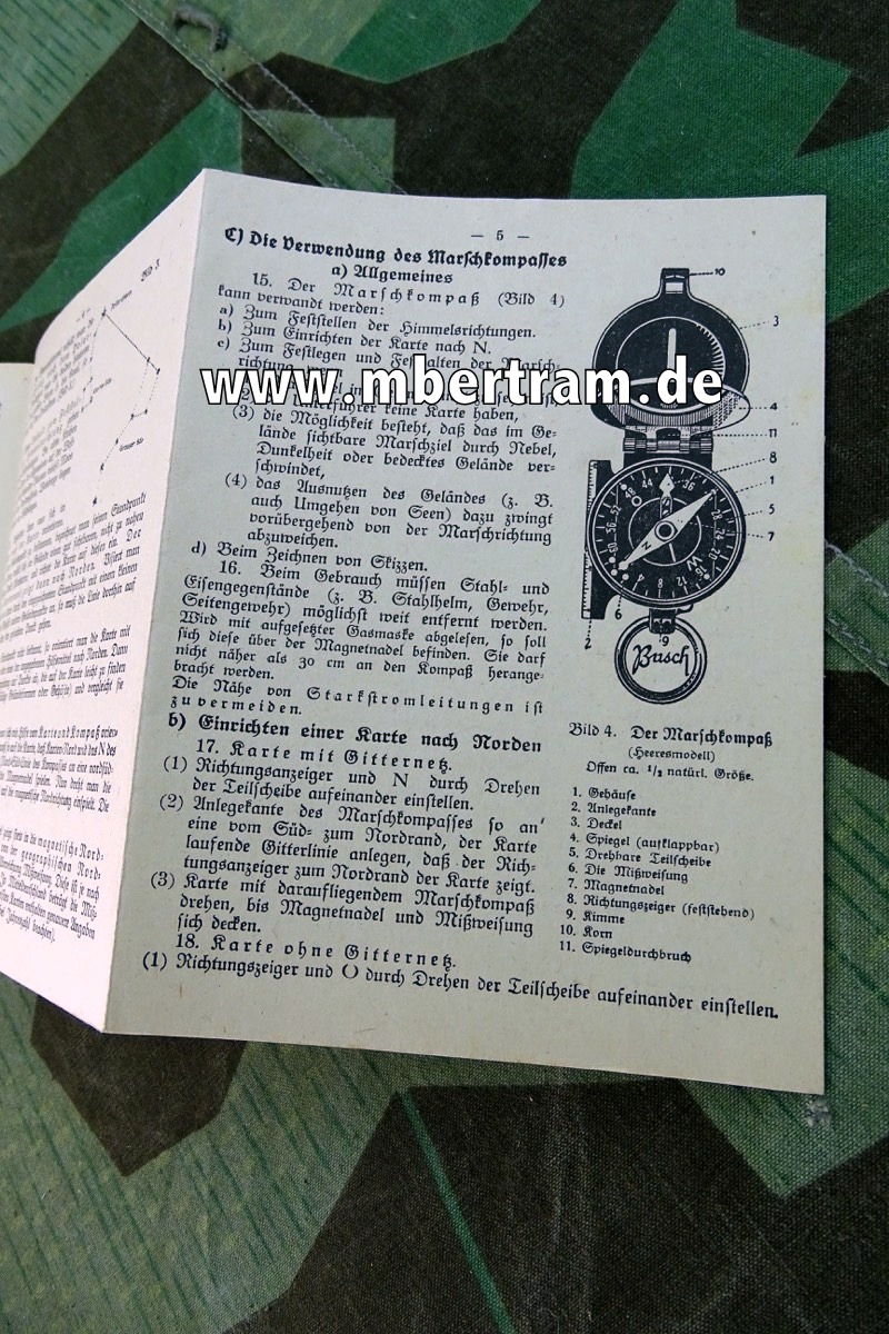 Ausbildungstafeln für die Infanterie 3/3a: Kartenlesen und Zurechtfinden im Gelände